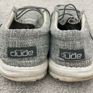 Men’s Hey Dude Light Gray Lace-Up Shoes 11